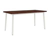 vidaXL Mesa de Comedor con Borde Natural 160 x 70 x 75 cm