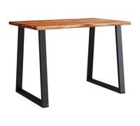 Mesa de comedor con borde vivo madera maciza acacia 110x70x75cm