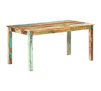 vidaXL Mesa de Comedor Consola Cocina Hogar Armazón Sala de Estar Salón Soporte Centro Dormitorio Interiores Muebles Madera Maciza Reciclada 160x80x76cm