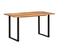 Vidaxl mesa de comedor de madera maciza de acacia 140x70x76 cm