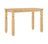 Vidaxl mesa de comedor corona madera maciza de pino 112x60x75 cm