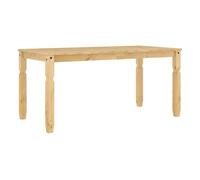 Vidaxl mesa de comedor corona madera maciza de pino 160x80x75 cm