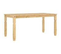 vidaXL Mesa de Comedor Corona Madera Maciza de Pino 160x80x75 cm, Mesa de Cocina, Muebles de Comedor, Mesa de Comedor de Granja, Mesa de Restaurante