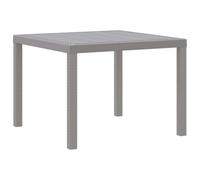 vidaXL Mesa de Comedor de jardín Gris Claro 100 x 100 x 73 cm, Mesa Moderna para jardín, Rectangular, Muebles de Poli ratán duraderos, área de Comedor al Aire Libre y Resistente a la Intemperie