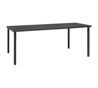 Mesa De Comedor De Jardín Acero Gris Antracita 190x90x74 Cm Vidaxl