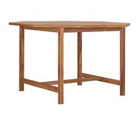 Mesa de comedor de jardín madera maciza de teca 110x110x75 cm