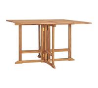 vidaXL Mesa de Comedor de Jardín Patio Terraza Balcón Salón Sala de Estar Muebles Soporte Exterior Cocina Plegable Teca Maciza 110x110x75 cm