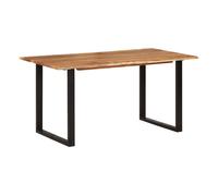 Vidaxl mesa de comedor de madera maciza de acacia 154x80x76 cm