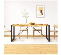 vidaxl Mesa de comedor de madera maciza de mango rugosa 180 cm