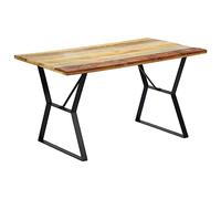 vidaXL Mesa de Comedor de Madera Maciza Reciclada Mobiliario Hogar Decoración para Interior Diseño Elegante Sencillo Resistente Funcional 140x80x76cm