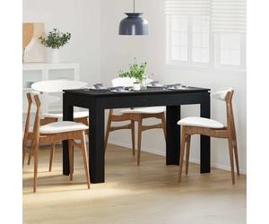 vidaXL Mesa de comedor de negro de 120x60x76 cm, fabricada en madera de ingeniería