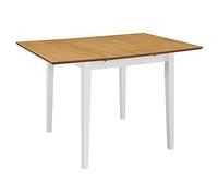 vidaXL Mesa de Comedor Extensible Mobiliario MDF Hogar Práctica Funcional Muebles Interiores Diseño Clásico Elegante Duradera Blanca (80-120) x80x74cm