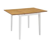 vidaXL Mesa de Comedor Extensible Mobiliario MDF Hogar Práctica Funcional Muebles Interiores Diseño Clásico Elegante Duradera Blanca (80-120) x80x74cm