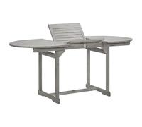vidaXL Mesa de Comedor Jardín Patio BalcónTerraza Salón Sala de Estar Muebles Mobiliario Exterior Cocina (120-170) X80x75 cm Madera Maciza Acacia