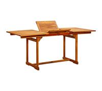 vidaXL Mesa de Comedor Jardín Patio Terraza Balcón Salón Sala de Estar Muebles Soporte Exterior Cocina (120-170) X80x75 cm Madera Maciza Acacia