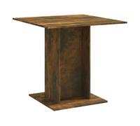 Vidaxl mesa de comedor madera contrachapada roble ahumado 80x80x75 cm