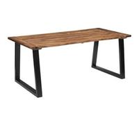 vidaxl Mesa de comedor madera maciza de acacia 180x90 cm