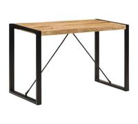 Vidaxl mesa de comedor madera maciza de mango rugoso 120x55x76 cm