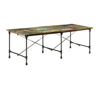vidaXL Mesa de Comedor Madera Maciza reciclada 220x90x77 cm, Mesa de Cocina, Mesa de Restaurante, Mesa de Comedor Rectangular, mesita de Comedor