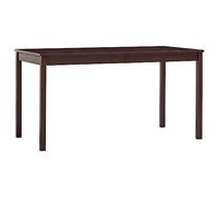 vidaXL Mesa de Comedor Madera Pino Mobiliario Hogar Decoración Moderna Clásica Elegante Resistente Duradera Estable Práctica Marrón Oscura 140x70x73cm