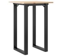 vidaXL Mesa de Comedor Marco O Madera Maciza Pino y Acero 50x50x75 cm