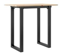 vidaXL Mesa de Comedor Marco O Madera Maciza Pino y Acero 80x50x75 cm