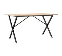 vidaXL Mesa de Comedor Marco X Madera Maciza Pino y Acero 160x80x75cm
