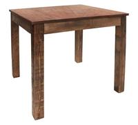 Mesa de comedor de madera maciza reciclada 82x80x76 cm