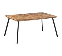 vidaXL Mesa de Comedor, Mesita de Cocina, Mesa Rectangular de Desayuno, Mueble para Restaurante, Estilo Industrial, Madera Maciza de Teca