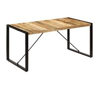 vidaXL Mesa de Comedor Mobiliario Muebles Casa Hogar Cocina Almuerzo Cena Salón Sala de Estar Bricolaje Decoración 160x80x75 cm Madera Mango Maciza