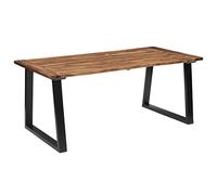 vidaXL Mesa de Comedor Mueble de Cocina Exterior Parque Patio Interiores Casa Sala de Estar Fácil de Montar Madera Maciza de Acacia