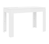 vidaXL Mesa de Comedor Muebles de Salón Cocina Sala de Estar Hogar Robusto Estable Duradera Moderna de Contrachapada Blanco Brillante 120x60x76 cm