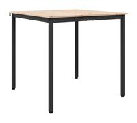 vidaXL Mesa de Comedor Natural 80 x 80 x 75 cm Madera de Pino Macizo, Comedor, Cuadrada, Moderna, Duradera, Elegante, Minimalista, para Reuniones Familiares, Fácil de Limpiar, 64 Pies