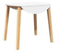 Vidaxl mesa de comedor natural madera maciza roble caucho