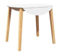 Vidaxl mesa de comedor natural madera maciza roble caucho