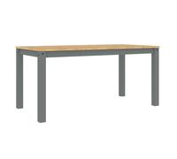 Vidaxl mesa de comedor panama madera maciza de pino gris 160x80x75 cm