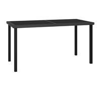 vidaXL Mesa de Comedor para Jardín Patio Terraza Balcón Muebles Mobiliario Soporte Exterior Cocina Duradera Ratán Sintético Negro 140x70x73 cm