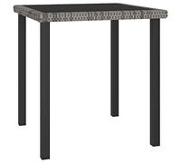 vidaXL Mesa de Comedor para Jardín Patio Terraza Balcón Muebles Mobiliario Soporte Exterior Cocina Duradera Ratán Sintético Gris 70x70x73 cm