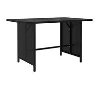 Mesa De Comedor Para Jardín Ratán Sintético Negro 110x70x65 Cm Vidaxl
