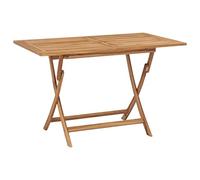 Mesa Plegable De Jardín Madera Maciza De Teca 120x70x75 Cm Vidaxl