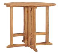 Mesa de comedor plegable para jardín madera de teca Ø90x75 cm