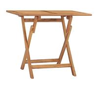Mesa de comedor plegable para jardín madera de teca 90x60x75 cm