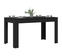 vidaXL Mesa de Comedor Roble Negro 140 x 74,5 x 76 cm ratán sintético, Mesa de Comedor Alfresco, Rectangular de Acero, Muebles Modernos para Jardín y Terraza Chic
