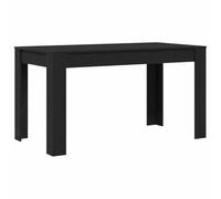 vidaXL Mesa de Comedor Roble Negro 140 x 74,5 x 76 cm ratán sintético, Mesa de Comedor Alfresco, Rectangular de Acero, Muebles Modernos para Jardín y Terraza Chic