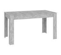 vidaXL Mesa de Comedor Salón Sala de Estar Muebles Mobiliario Soporte Exterior Cocina Duradera Estable de Contrachapada Gris Hormigón 140x74,5x76 cm