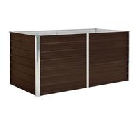 vidaXL Mesa de Cultivo de Acero Galvanizado Agricultura Doméstica Plantas Macetas Jardín Jardinería Invernadero Macetas 160x80x77 cm Marrón