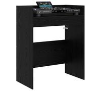 vidaXL Mesa de DJ Roble Negro 62 x 45 x 102 cm Madera de ingeniería, Mesa DJ en Forma de U, Espacio Moderno y ergonómico, Equipo de Audio Multifuncional, estación Profesional