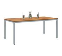 vidaXL Mesa de Exterior Natural y Gris 180 x 90 x 75 cm, Mesa de Madera de Acacia, Muebles Modernos para jardín, solución de Comedor Resistente para Exterior y Relax