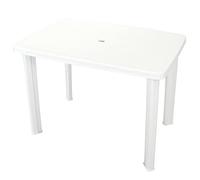 Mesa De Jardín De Plástico Blanca 101x68x72 Cm Vidaxl