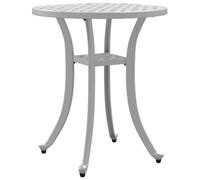 vidaXL Mesa de jardín Aluminio Fundido Blanco Ø48x53 cm, Mesa, Mesa de Patio, Muebles de Exterior, Mesa al Aire Libre, Muebles de jardín